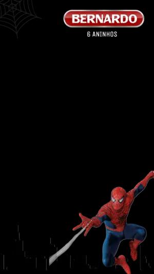 Moldura para Story Aniversário Homem Aranha para Editar