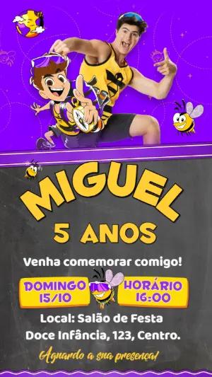 Convite de Aniversário Natan por Aí para Editar Online
