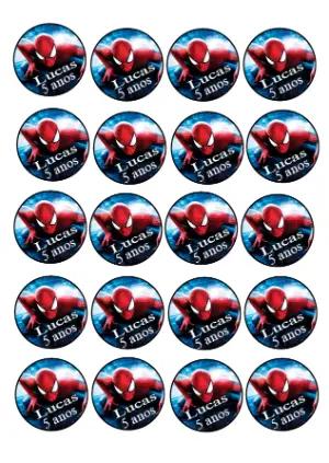 Tag de Aniversário Homem-Aranha Editável para Lembrancinha