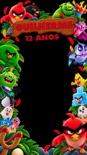 Moldura para Story de Aniversário Angry Birds Editável