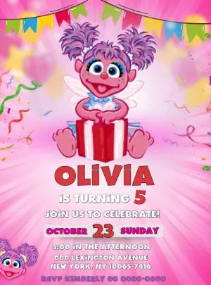 Editable Abby Cadabby Birthday Invitation for a Magical Party