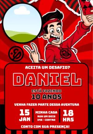 Convite de Aniversário Enaldinho com foto para Editar