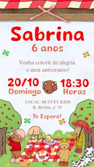 Convite de Aniversário Estilo Bobbie Goods para Editar Online