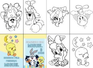 Livrinho de Colorir Baby Looney Tunes para Editar Online