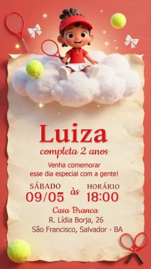 Convite de Aniversário Tênis Infantil 3D para Editar