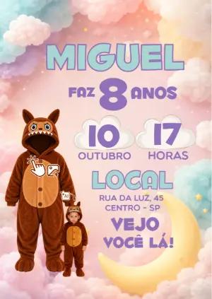 Convite Aniversário Labubu: Vire o Personagem com sua Foto IA