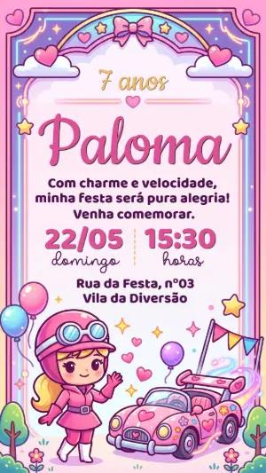 Convite de Aniversário Penélope Charmosa para Editar