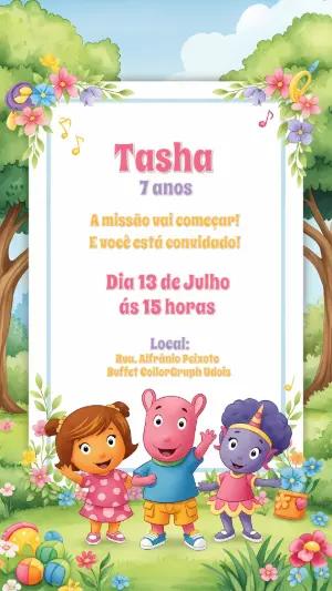 Convite de Aniversário Backyardigans para Editar Online