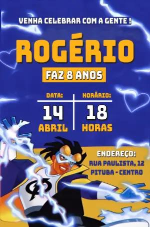Convite Aniversário Super Shock para Editar Online e Enviar