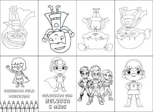 Mini Livro de Colorir Super-Heroína para Editar Online