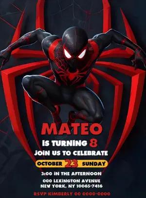Spider-Man Birthday Invitation | Editable Template