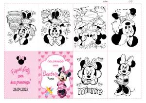 Lembrancinha Minnie: Livro de Colorir para Editar e Imprimir