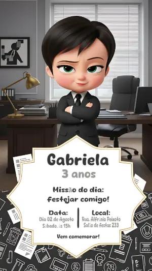 Convite Aniversário Poderosa Chefinha para Editar Online