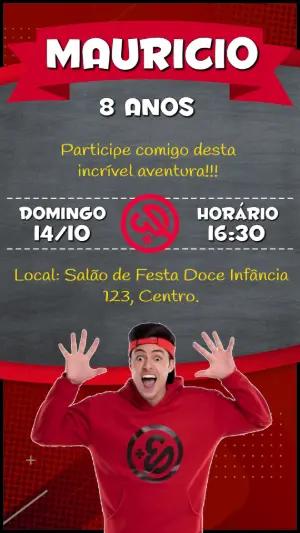 Convite Animado Aniversário Enaldinho para Editar