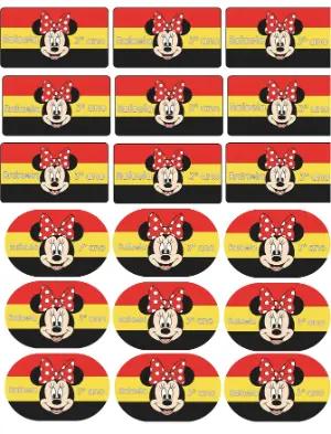 Kit de Etiquetas Escolares Minnie Mouse para Editar e Imprimir