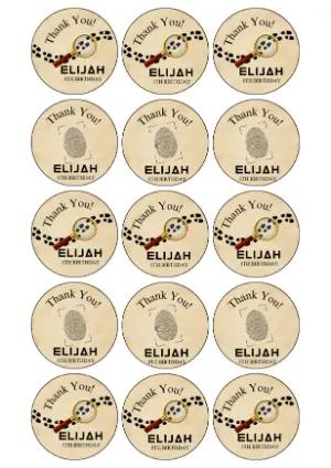 Detective Birthday Thank You Tags - Editable Template