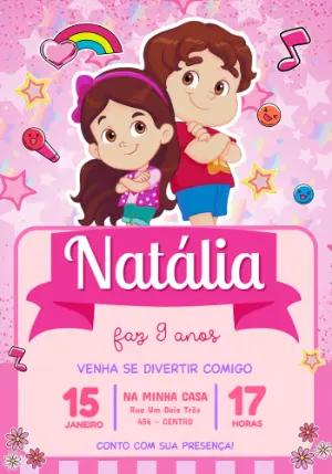 Convite de Aniversário Maria Clara e Jp