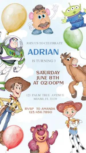 Toy Story Birthday Invitation | Editable Digital Template