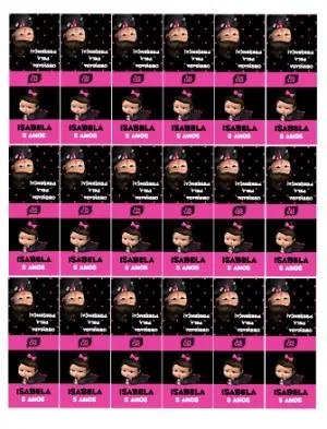 Rótulo Editável A Chefinha para Lembrancinha Tic Tac Rosa