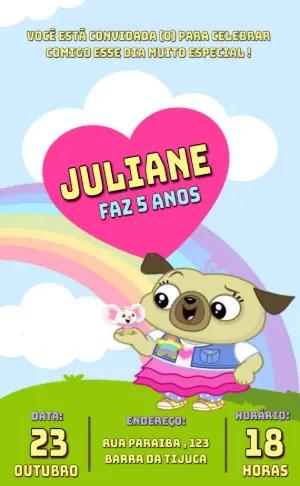 Convite de Aniversário Chip e Potato Editável Online
