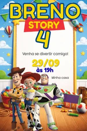 Convite de Aniversário Toy Story Infantil para Editar