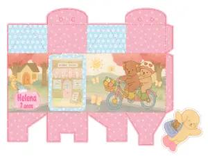 Caixa Aniversário Ursinhos Bobbie Goods para Editar Online