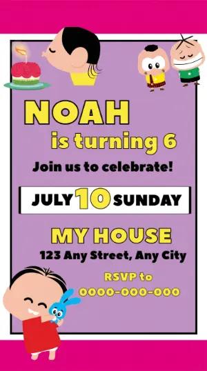 Monica and Friends Birthday Invitation | Editable Template
