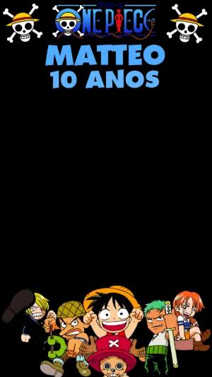 Moldura de Story One Piece para Aniversário Editável