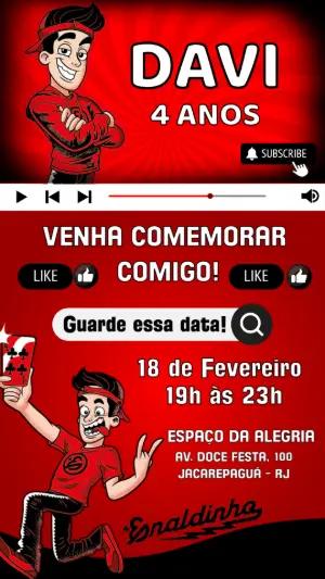 Convite Aniversário Enaldinho para Editar Online Grátis
