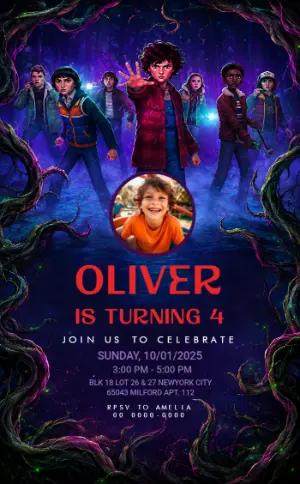 Editable Stranger Things '85 Birthday Party Invitation