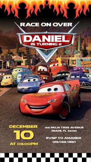 Cars Movie Birthday Invitation | Editable Racing Party Template