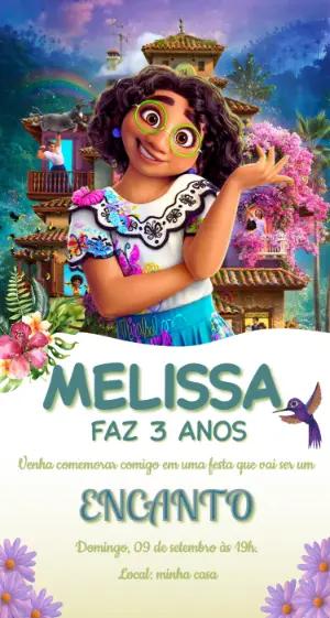 Convite de Aniversário Encanto com Mirabel para Editar