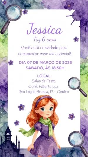 Convite de Aniversário Daphne Blake para Editar
