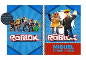 Capa de Agenda Roblox com Personagens para Editar Online