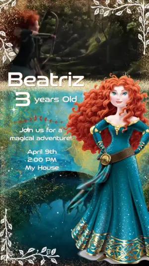 Brave Animated Birthday Invitation | Editable Video Template