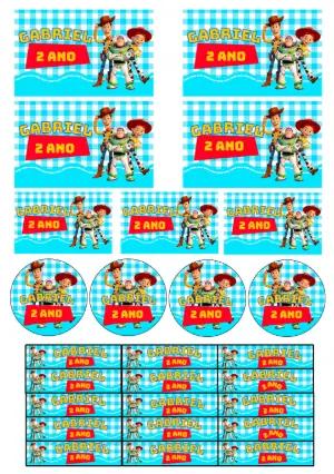 Etiquetas Escolares Toy Story 5 Editáveis para Material Escolar
