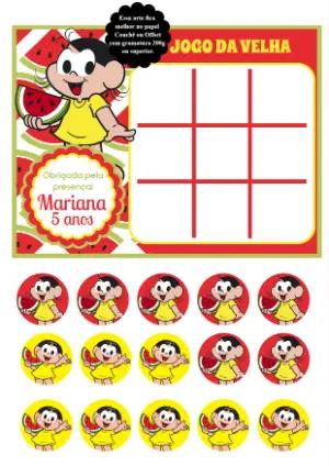 Jogo da Velha Magali para Editar Online e Imprimir