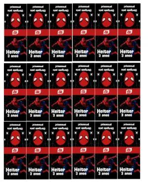 Rótulo para Tic Tac Homem-Aranha: Modelo Editável para Festa