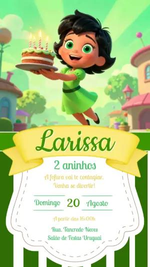 Convite de Aniversário Docinho Meninas Super Poderosas para Editar
