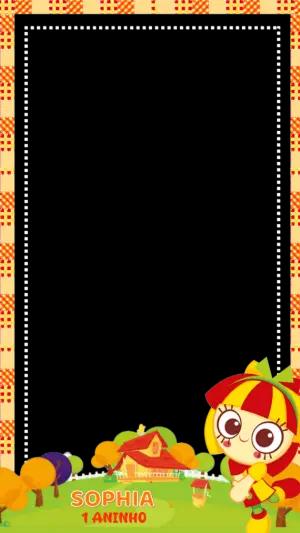 Moldura de Aniversário Emília para Editar Online