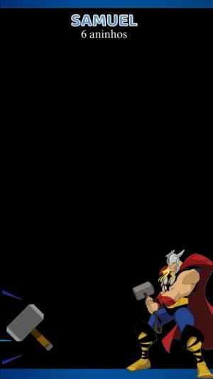Moldura Story Aniversário Thor para Editar Online