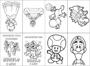 Mini Livro de Colorir Super Mario para Editar Online e Imprimir