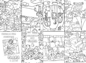 Mini Livro de Colorir Aniversário Editável Online