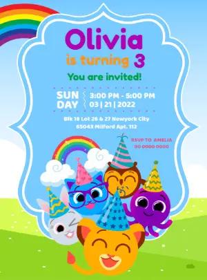 Bolofofos Birthday Invitation to Edit Online