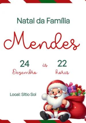 Convite de Natal com Papai Noel Clássico para Editar Online