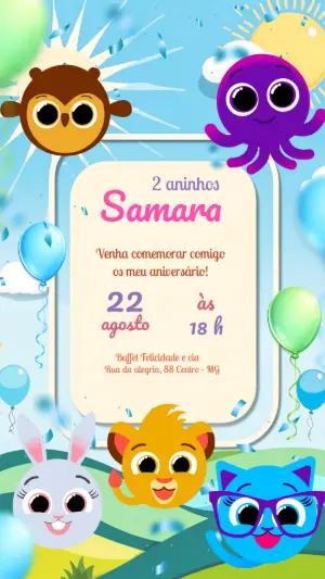 Convite Digital Aniversário Bolofofos