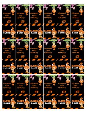 Rótulo para Tic Tac Flintstones Editável para Lembrancinha