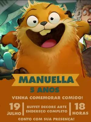 Convite Aniversário Cara de Um, Focinho de Outro para Editar