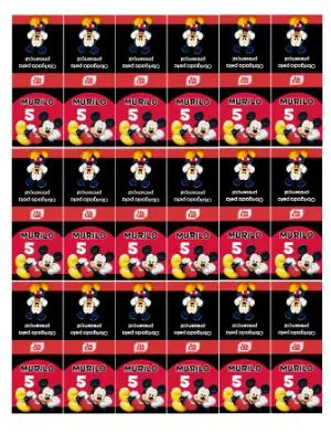 Rótulo TicTac Mickey para Lembrancinha de Aniversário Editável