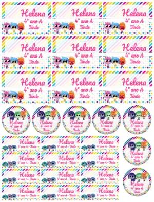 Kit de Etiquetas Escolares Divertida Mente Colorido para Editar